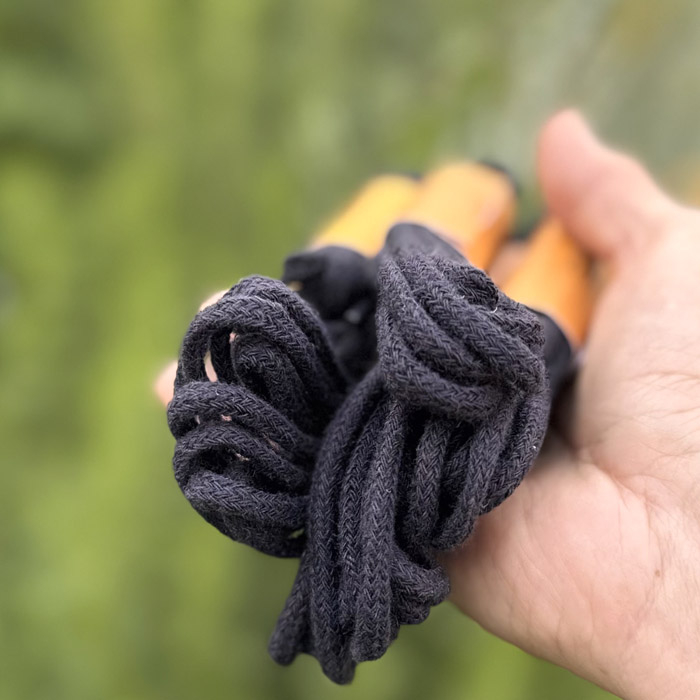 Sznurówki konopne czarne KOBASZKI 150 cm