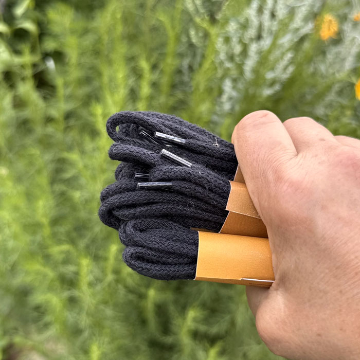 Sznurówki konopne czarne KOBASZKI 150 cm